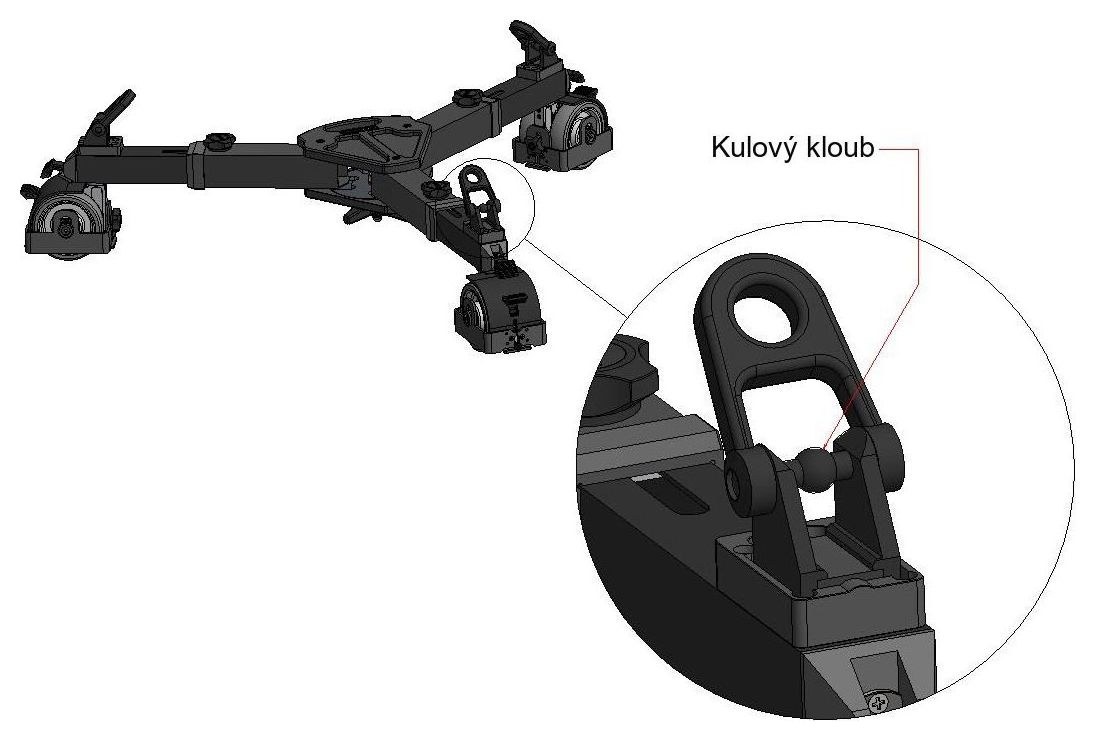 Cartoni D837/A dolly Studio, výsuvné – Kulový kloub