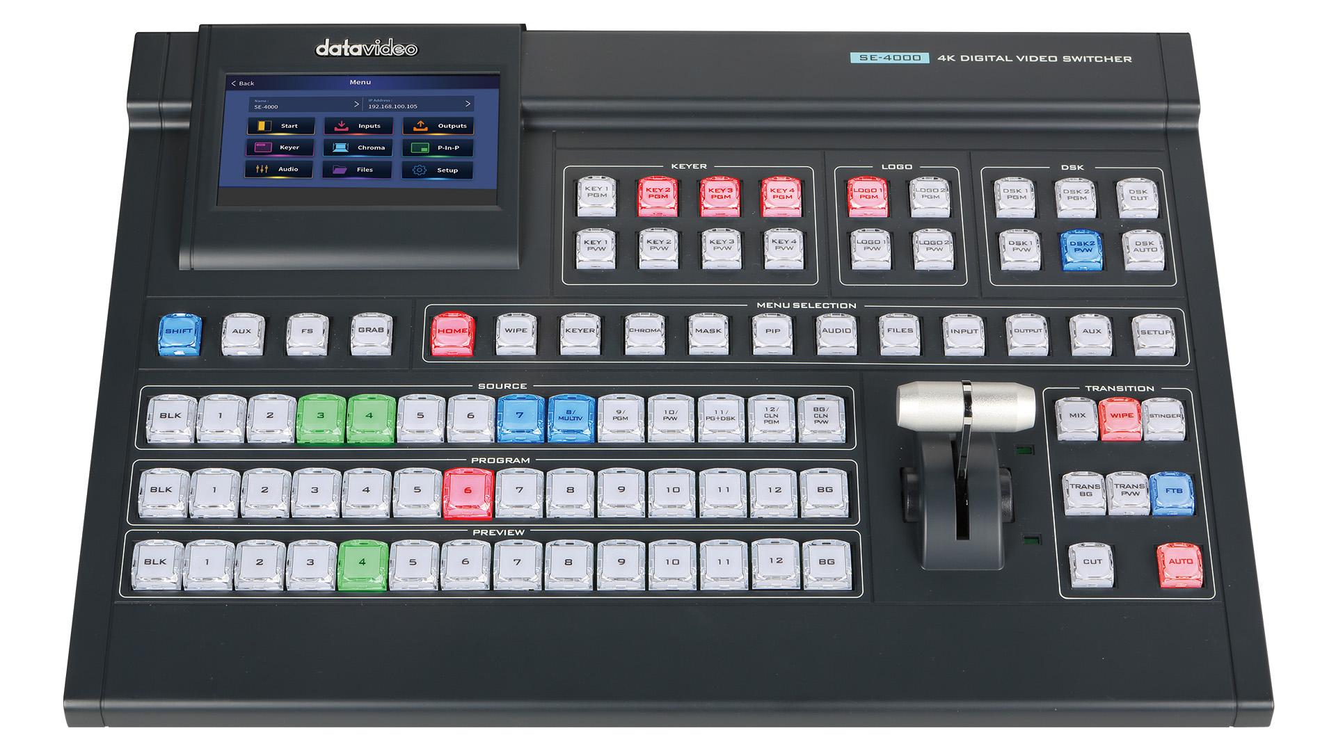 Ovládací panel režie Datavideo SE-4000