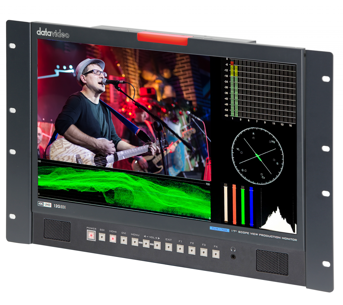 Datavideo TLM-170KR, 17,3palcový 4K rackový monitor