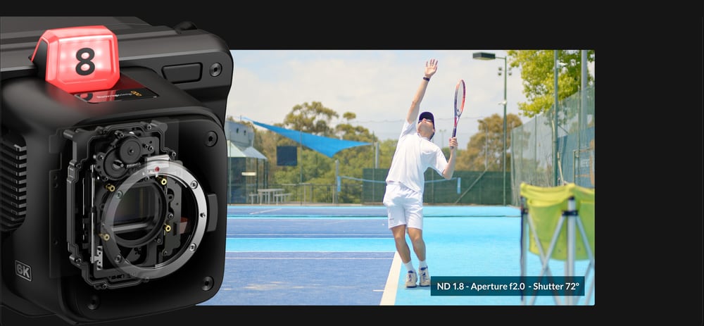Blackmagic Design Studio Camera 6K Pro – Vestavěné ND filtry