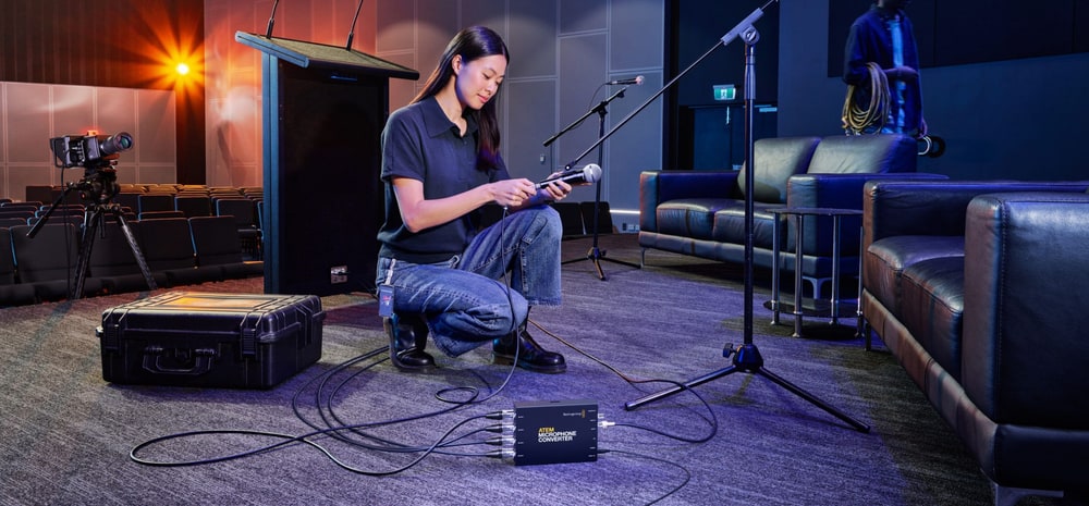 ATEM Microphone Converter – Pro mikrofony i externí mixážní pult