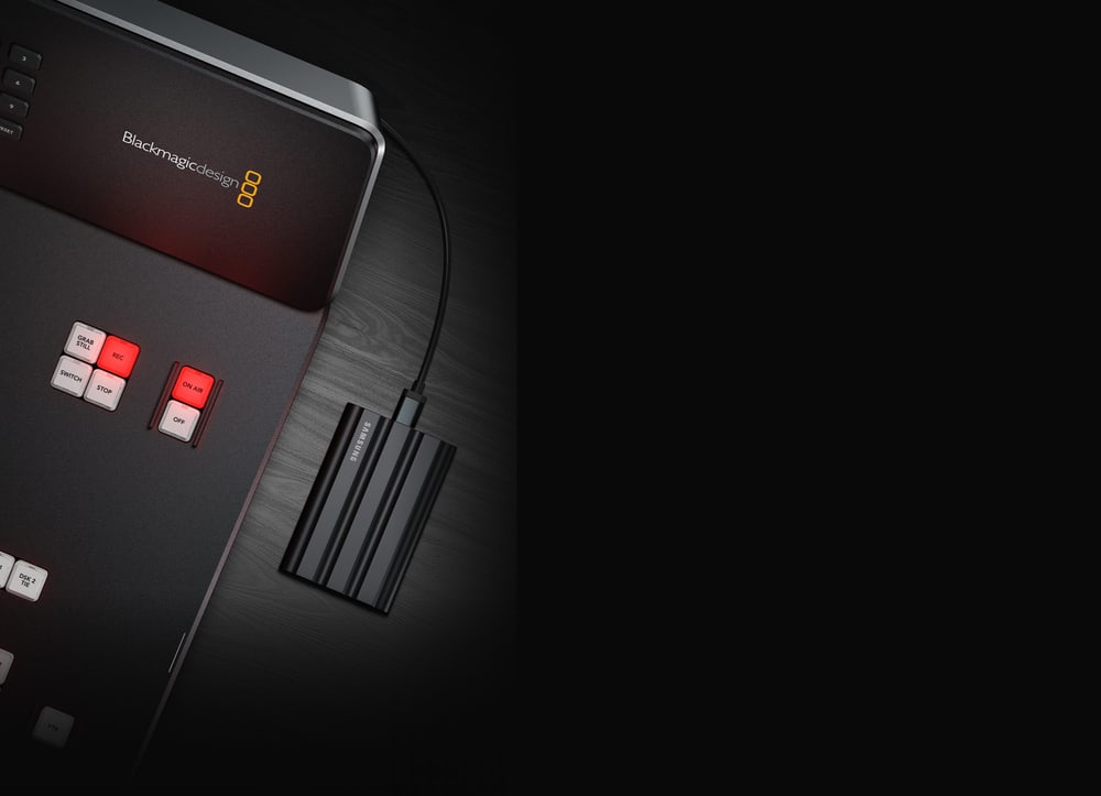 ATEM Television Studio HD8 2TB – Záznam na vestavěné úložiště a USB disky