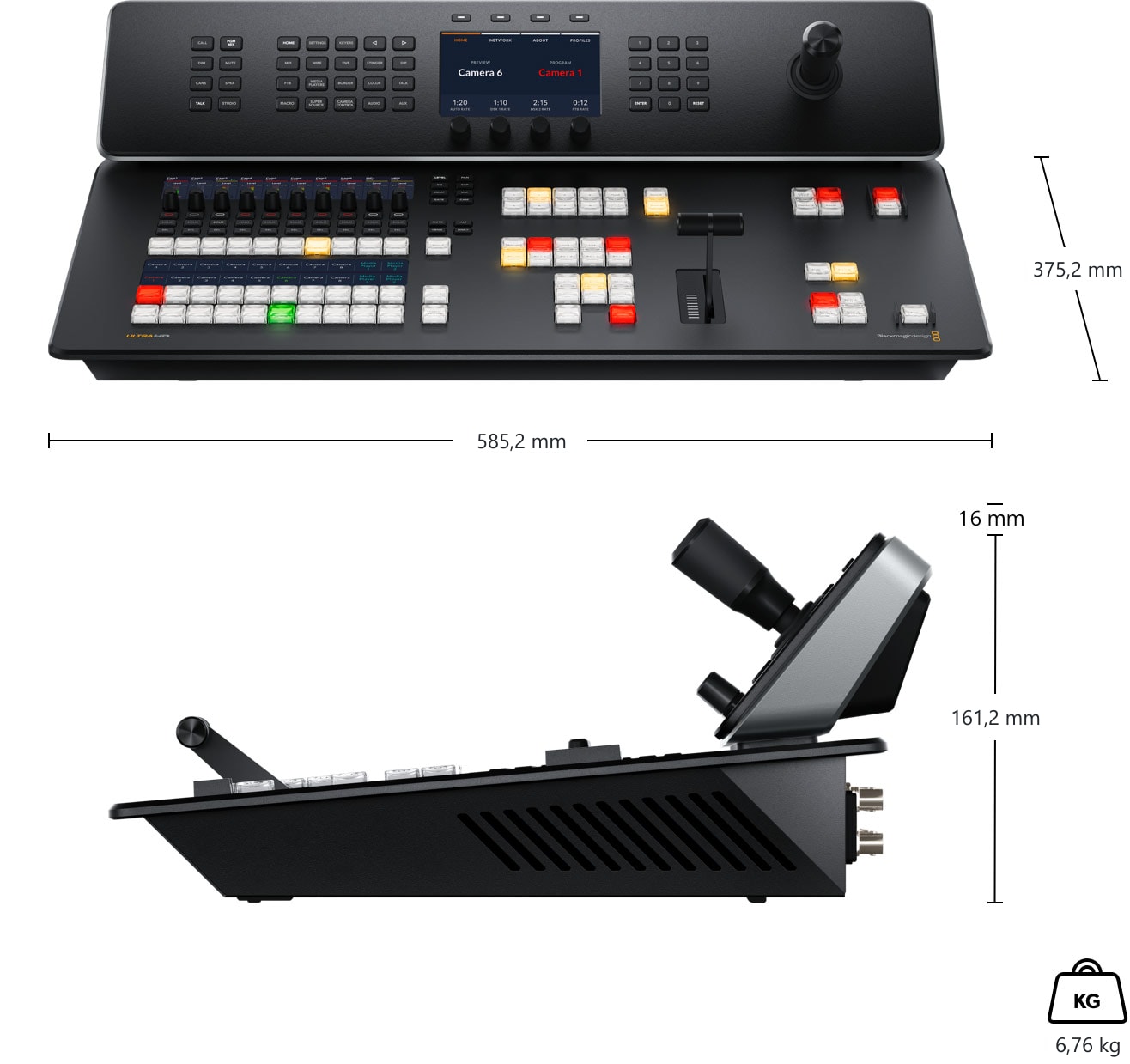 ATEM Television Studio 4K8 2TB – Rozměry a hmotnost