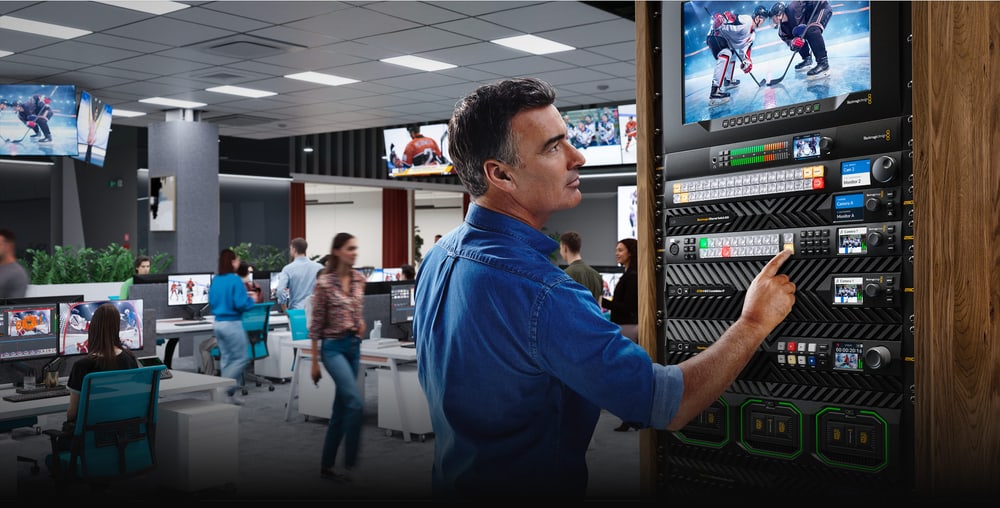Blackmagic 2110 IP Converter 3x3G – Bod-bod i velká síť