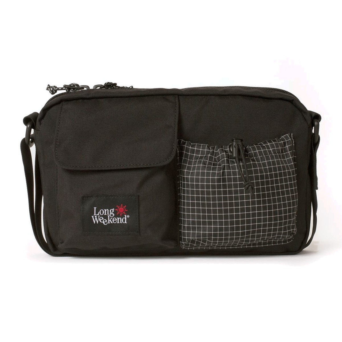 Long Weekend Santa Fe Shoulder Bag Black – Umhängetasche von vorn