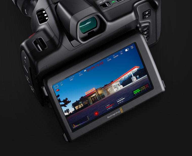 Blackmagic Cinema Camera 6K – Kontrola záběru přímo na kameře