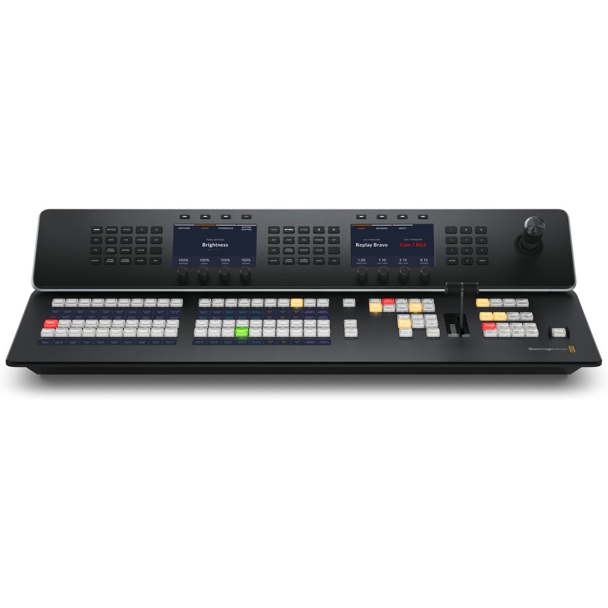 Čelní pohled na ATEM 1 M/E Advanced Panel 20