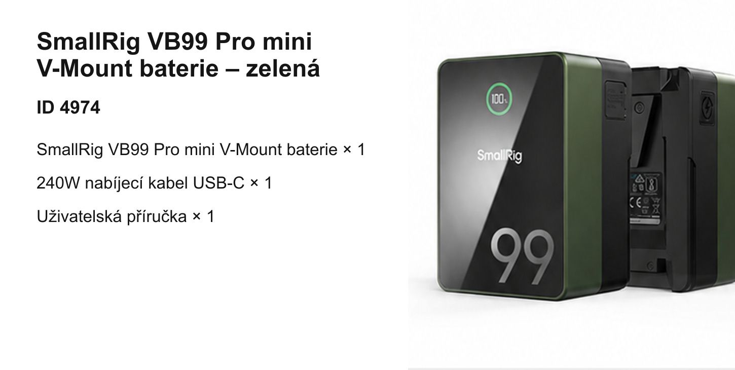 Přeložená produktová infografika SmallRig VB99 Pro 9/10