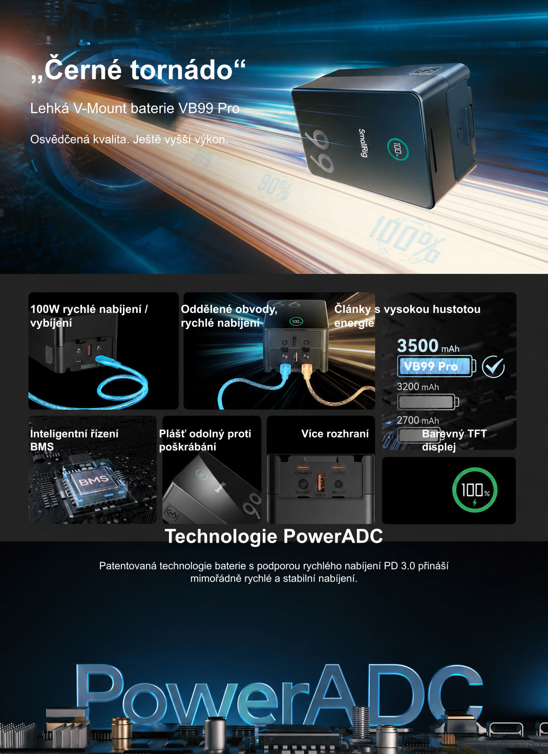 Přeložená produktová infografika SmallRig VB99 Pro 1/10