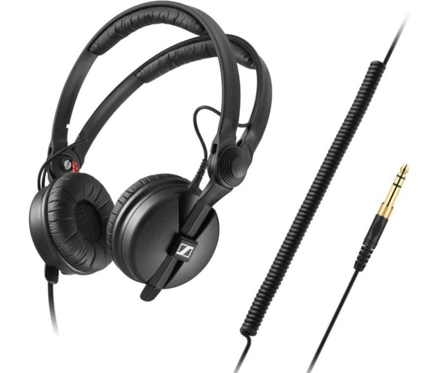 Sennheiser HD 25 Plus s vinutým kabelem