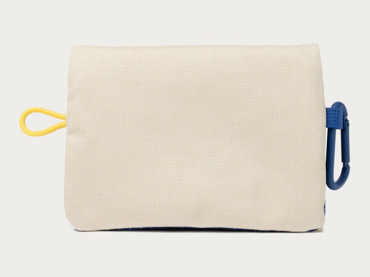 Back of the Long Weekend zip pouch with carabiner