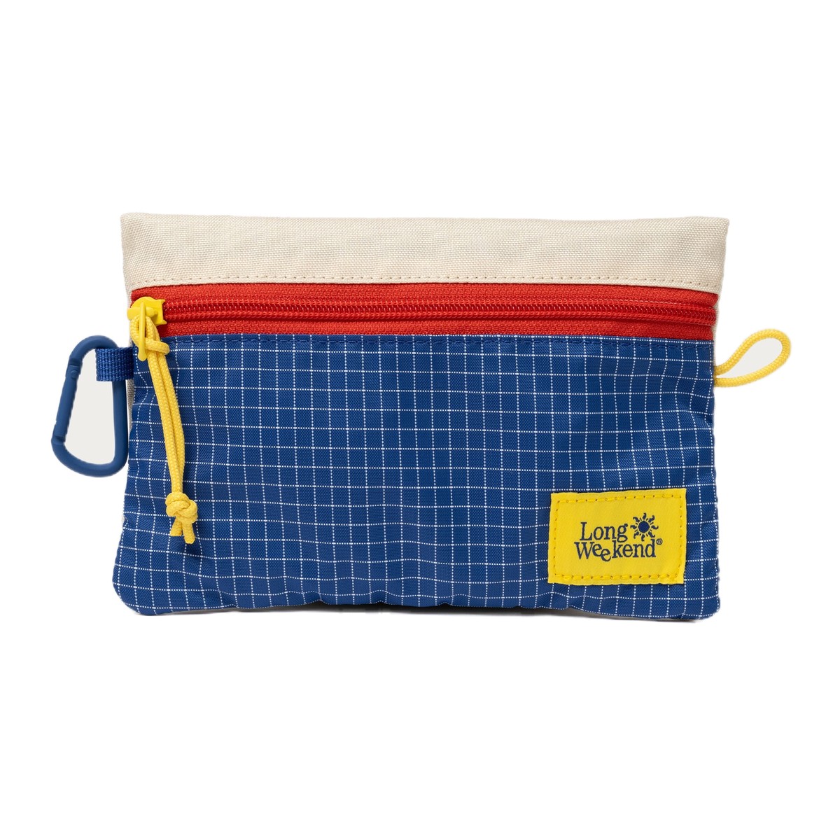 Long Weekend Everyday Zip Pouch Small in Creme-Multi