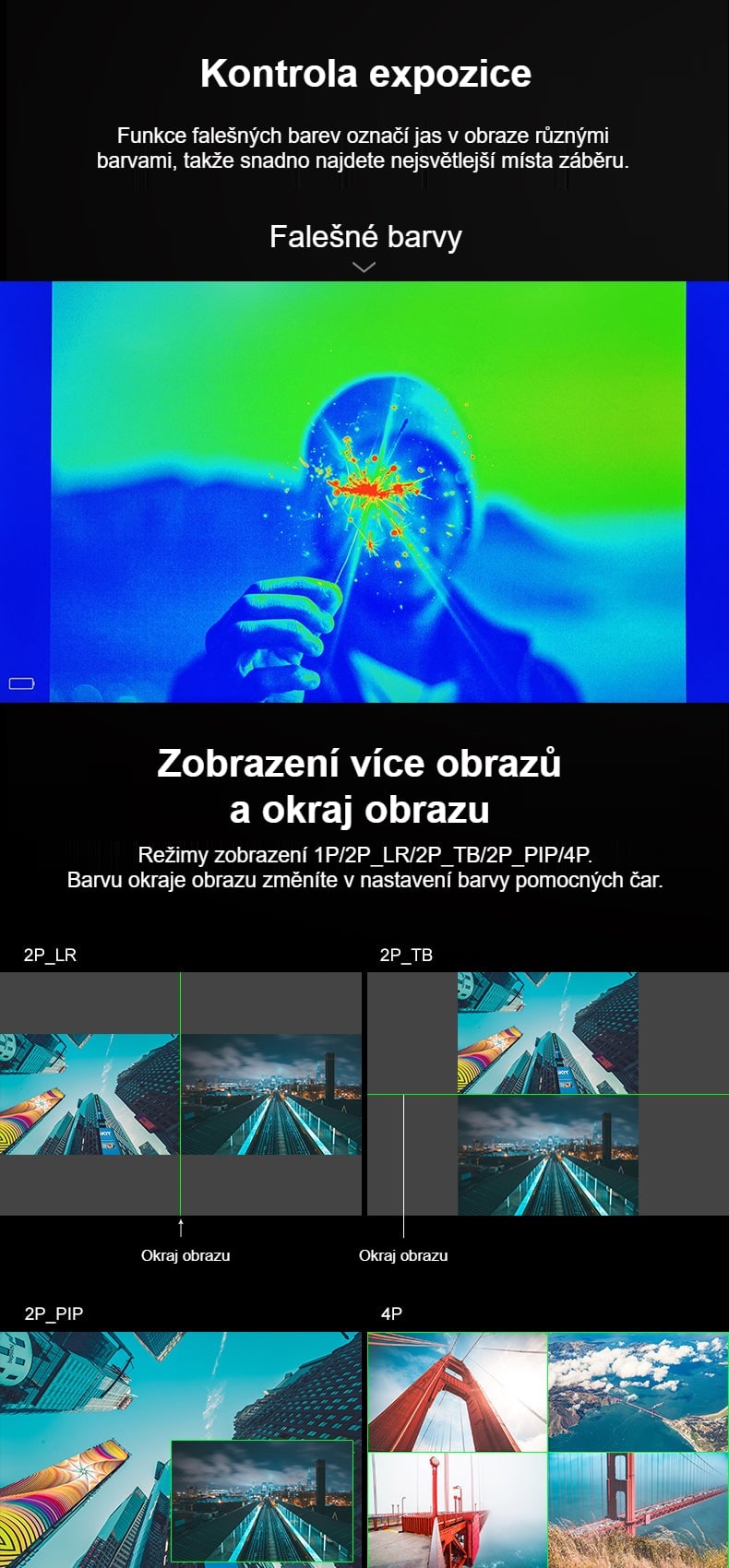 Falešné barvy a okraj obrazu