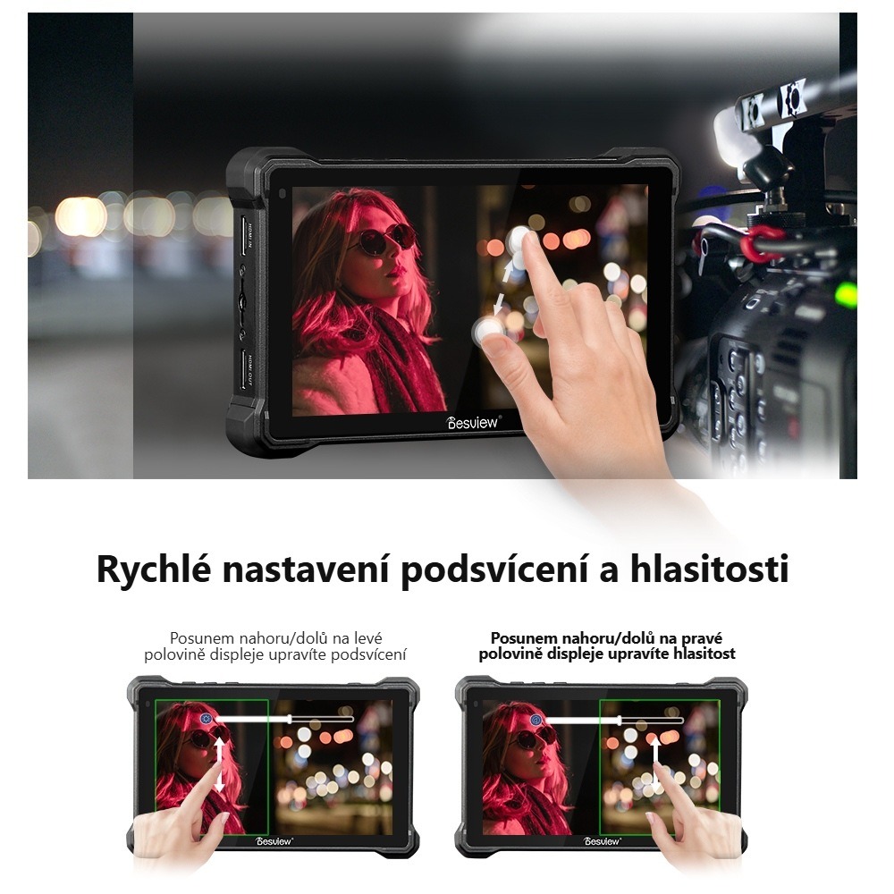 Desview R7SIII – Chytré dotykové ovládání