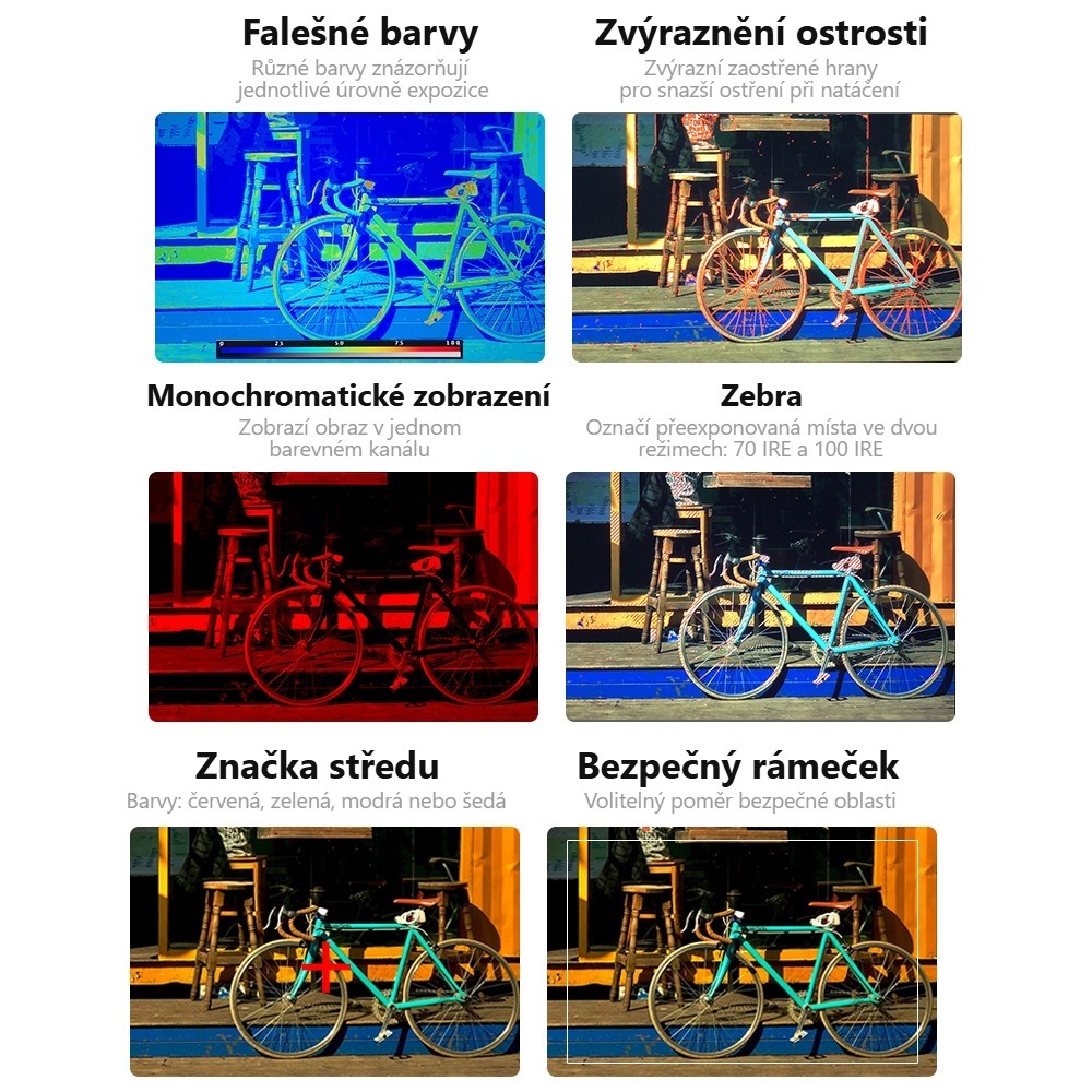 Desview R7SIII – Pomocné funkce v přehledu