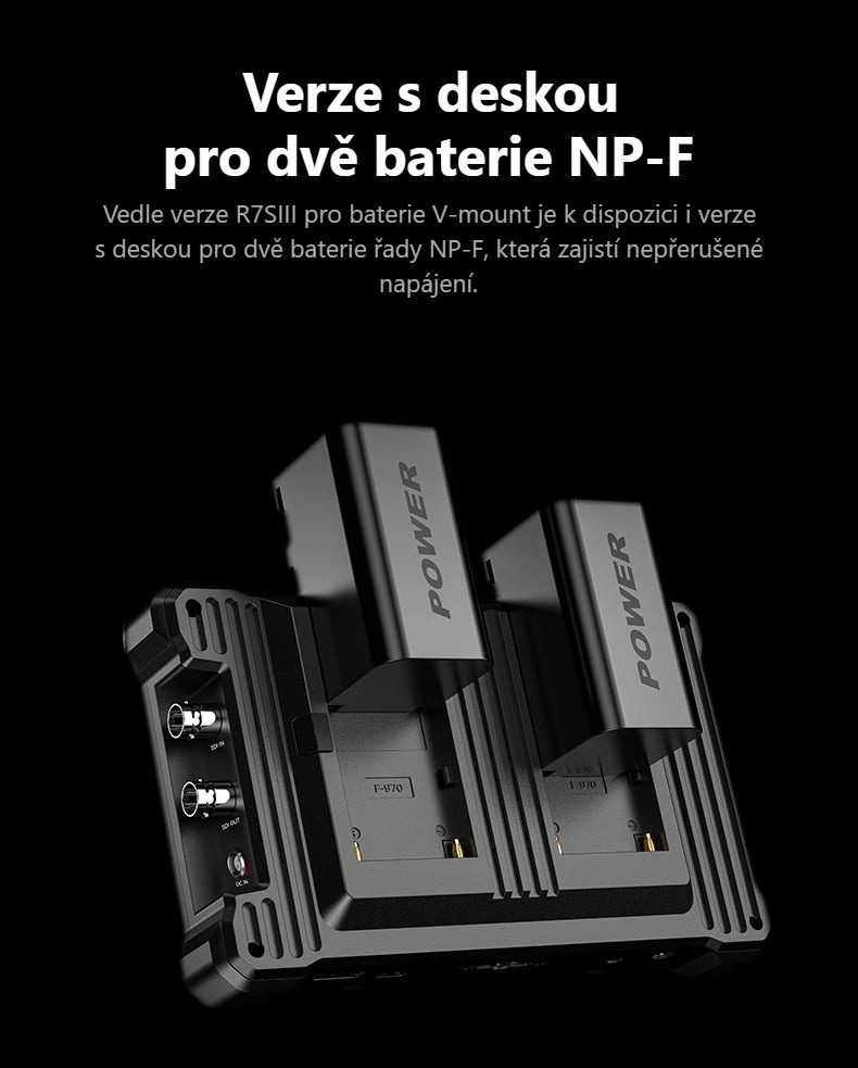 Desview R7SIII – Možnosti napájení