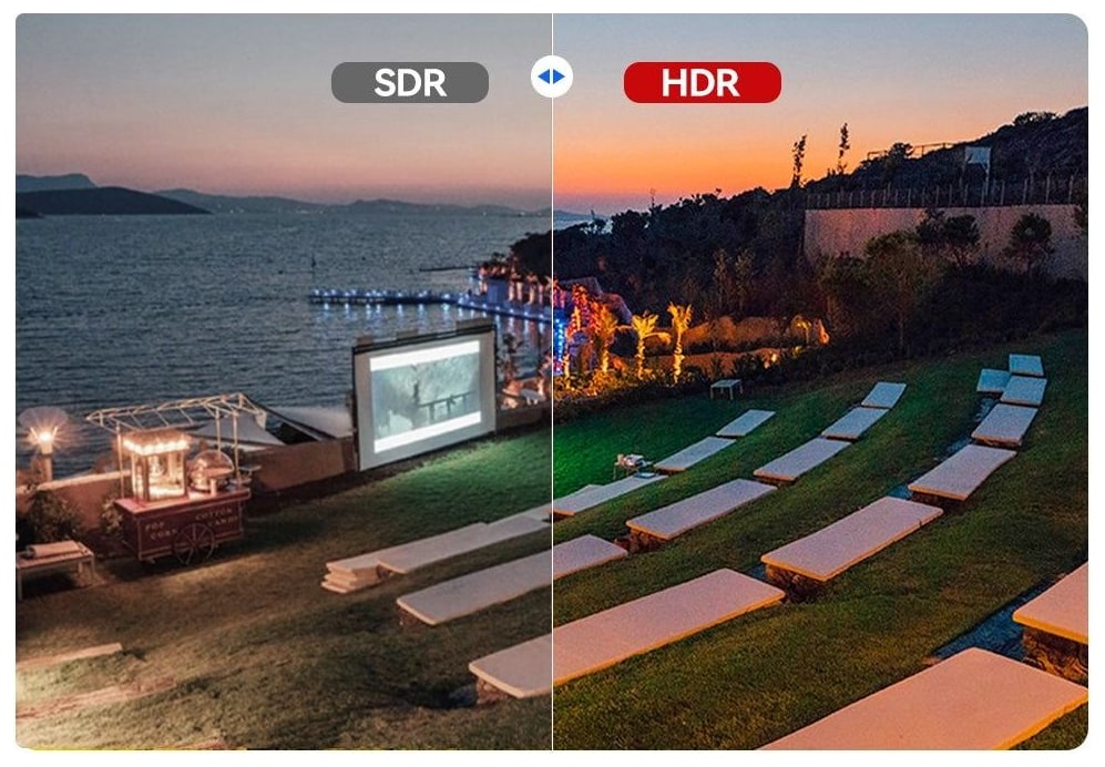 Podpora monitorování HDR – přirozené světlé i tmavé tóny