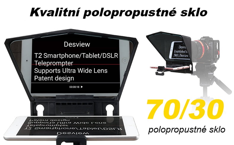 Polopropustné sklo 70/30