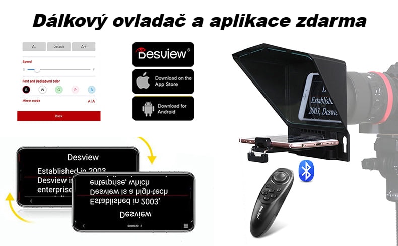 Dálkový ovladač a aplikace zdarma