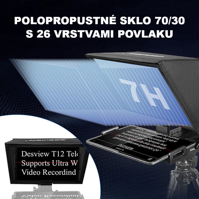 Polopropustné sklo 70/30 s 26 vrstvami