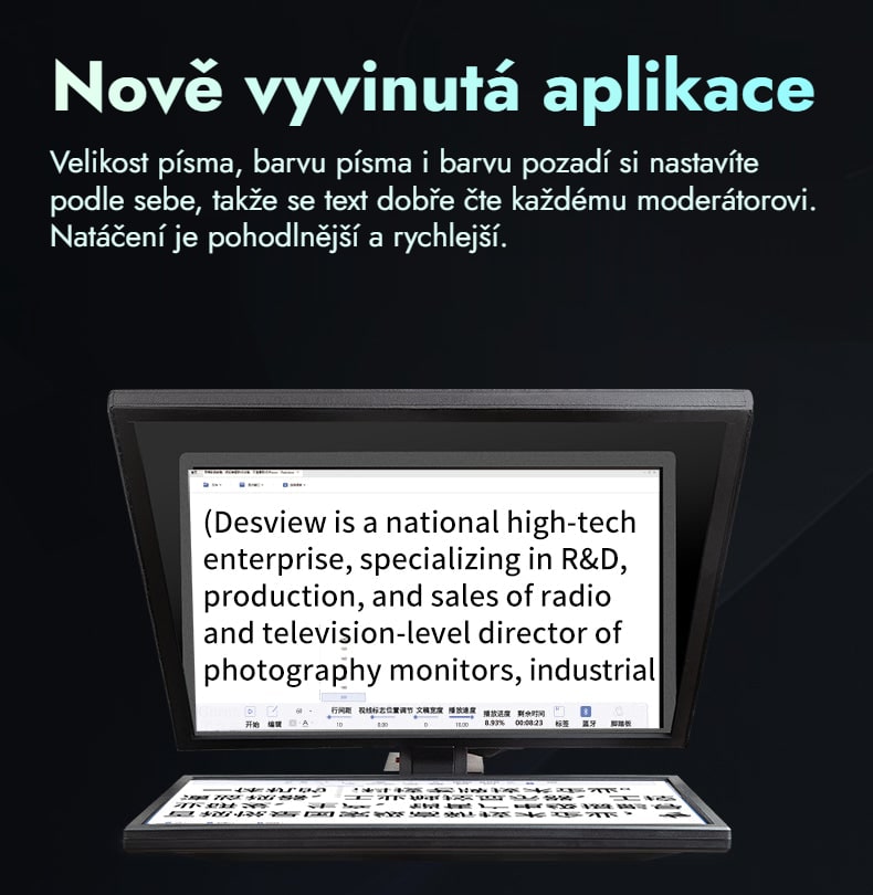 Nově vyvinutá aplikace