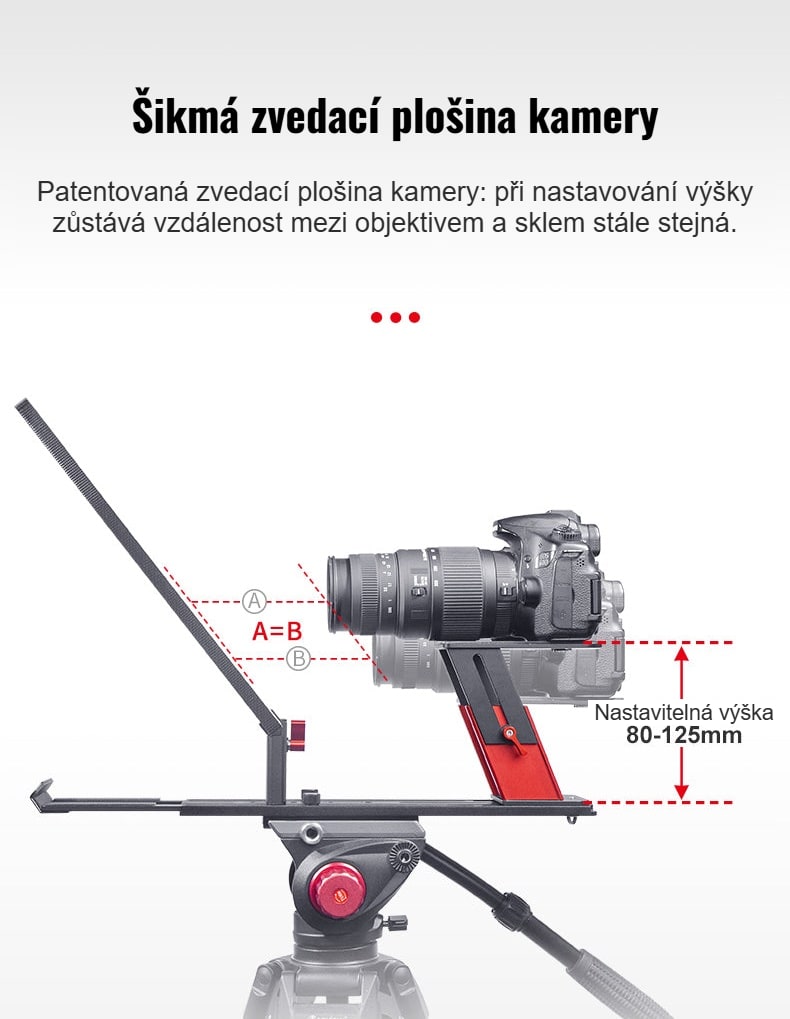 Šikmá zvedací plošina kamery