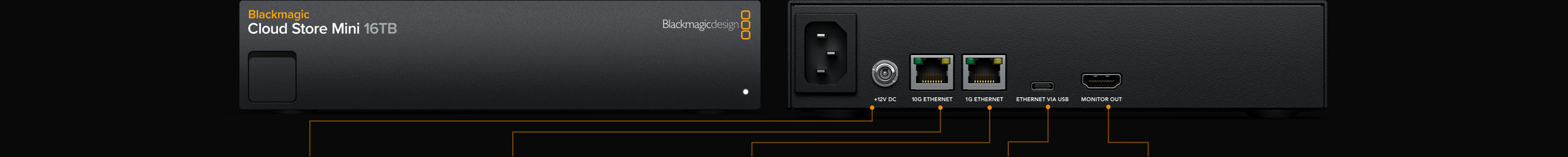 Kompaktní Blackmagic Cloud Store Mini 16TB v rackovém provedení