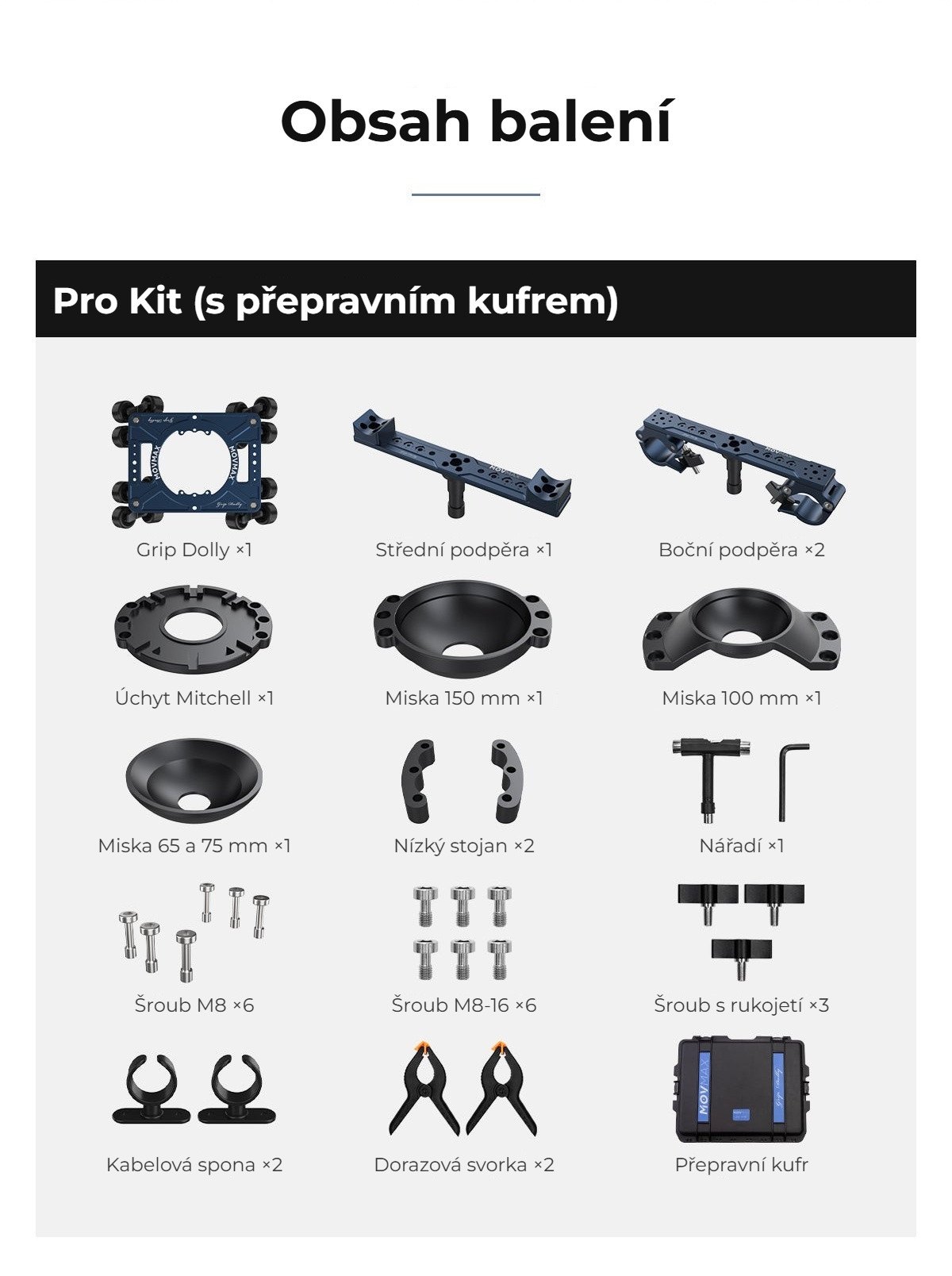 Obsah sady Pro Kit