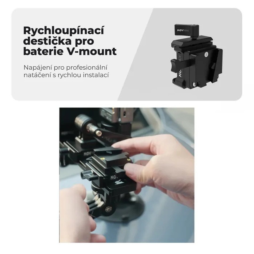 Rychloupínací destička pro baterie V-mount