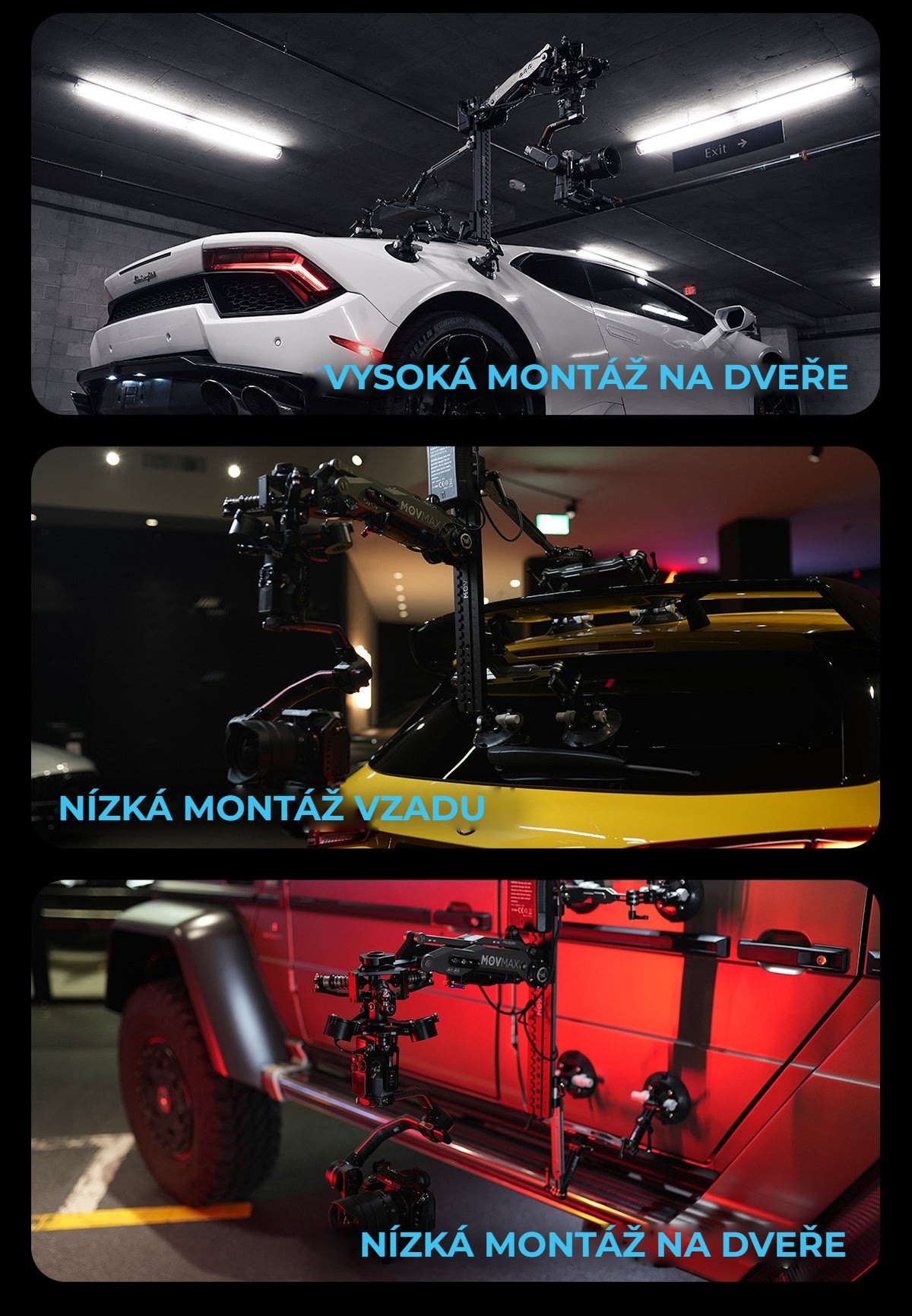 Další polohy montáže