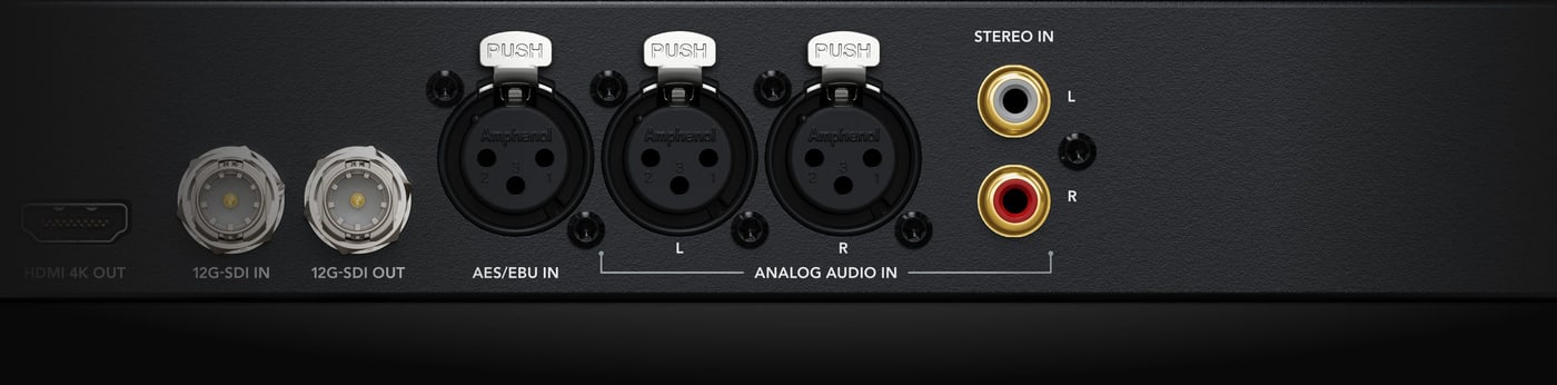 Blackmagic Audio Monitor 12G G3 – Analogové i digitální vstupy