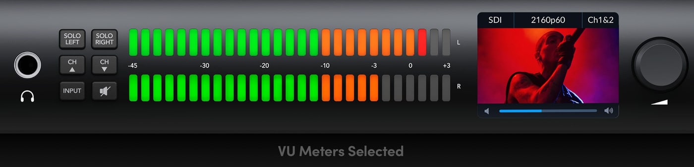 Blackmagic Audio Monitor 12G G3 – Velké RGB audio metry