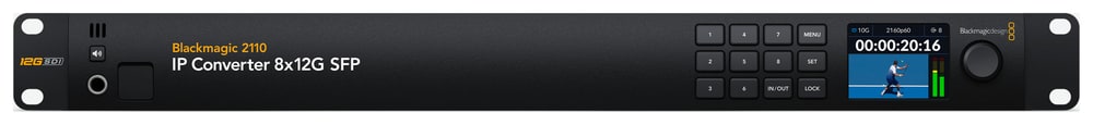 Blackmagic 2110 IP Converter 8x12G SFP – Kontrola signálu přímo v racku