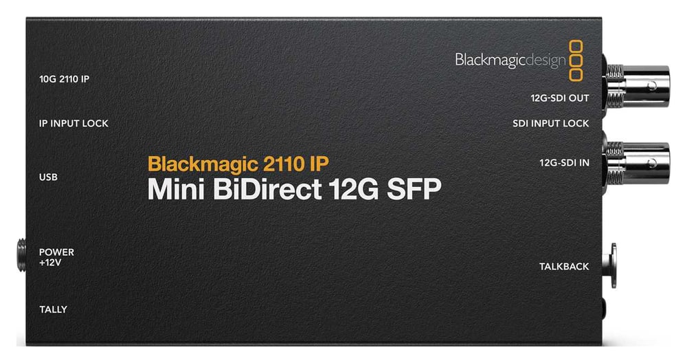 Blackmagic 2110 IP Mini BiDirect 12G SFP – Programový návrat i talkback