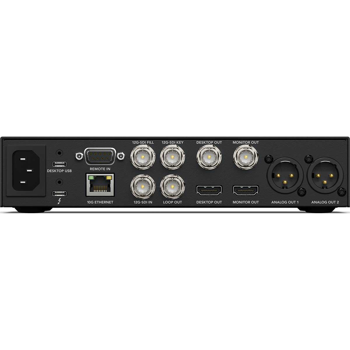 Blackmagic Media Player 10G, zadní pohled
