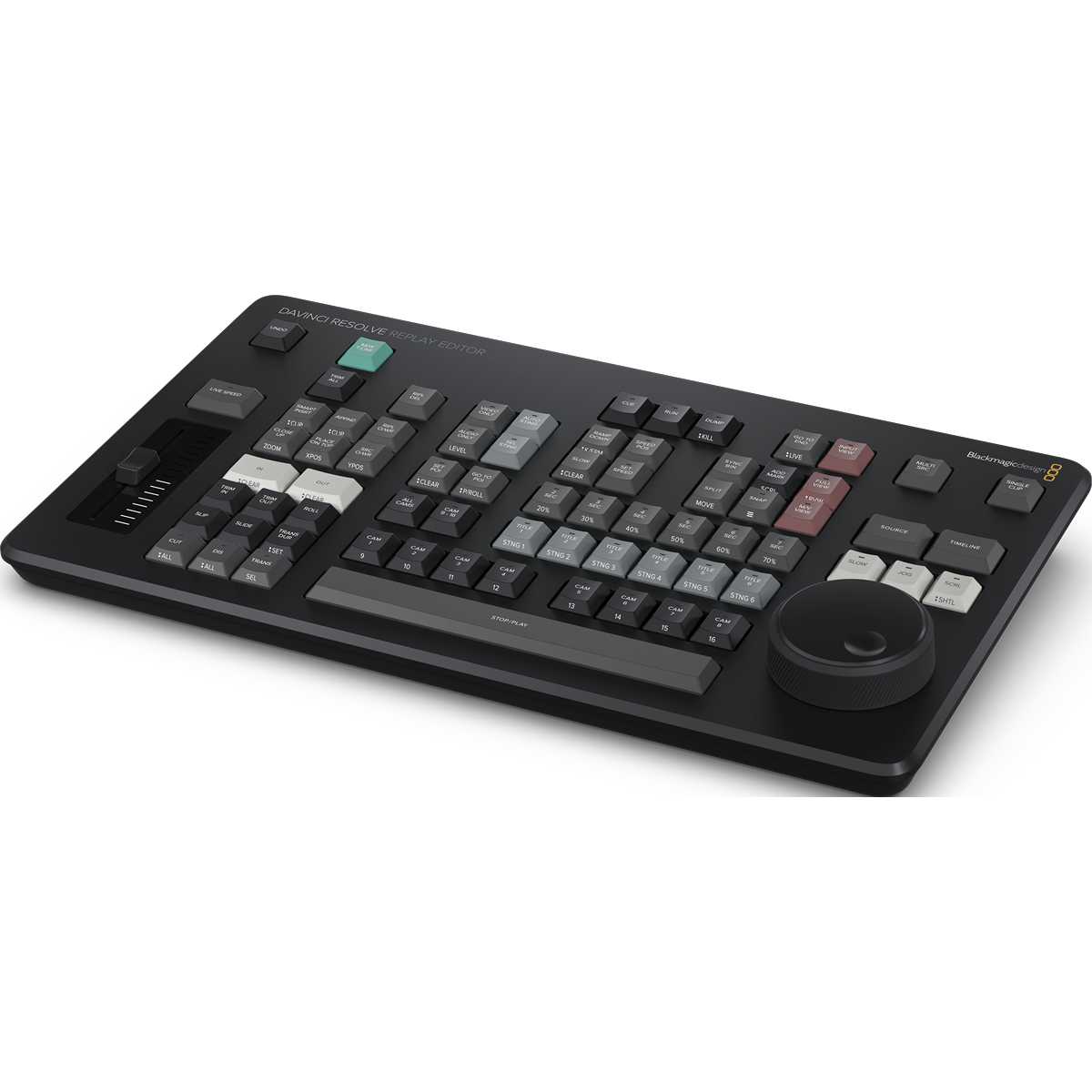Blackmagic DaVinci Resolve Replay Editor, šikmý pohled