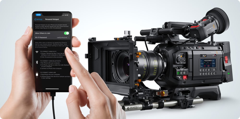 Blackmagic URSA Cine 12K LF – Síť, Blackmagic Cloud a streaming