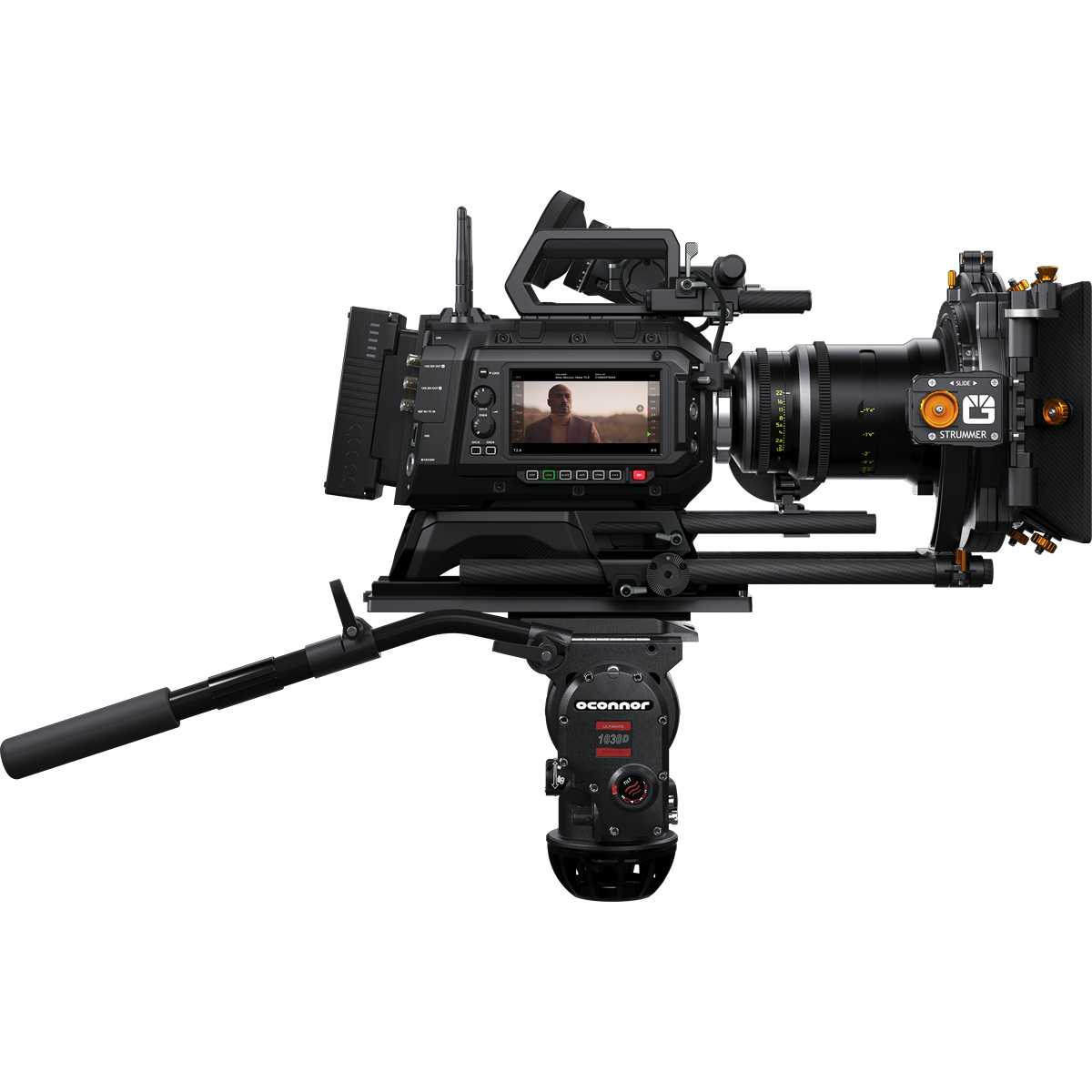 Blackmagic URSA Cine 12K LF s EVF, levý pohled