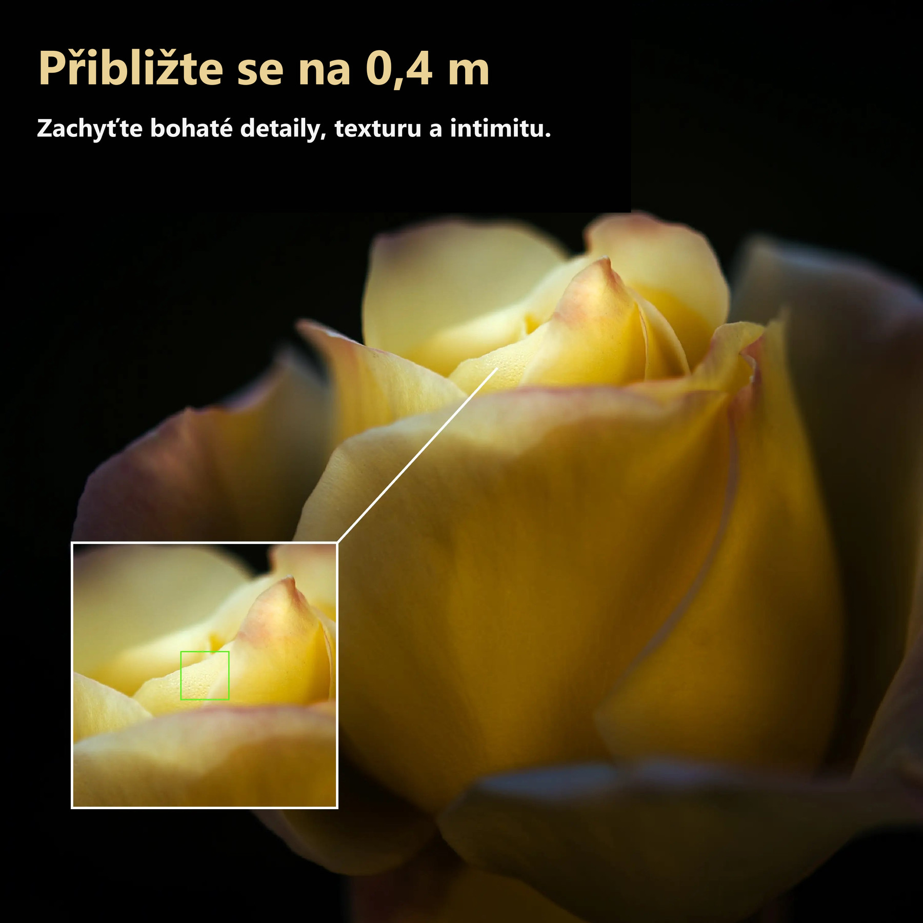 Simera 28 mm – oficiální ukázka minimálního zaostření 0,4 m
