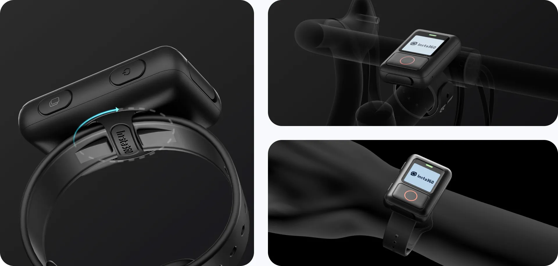 GPS Action Remote mounting options with the included straps