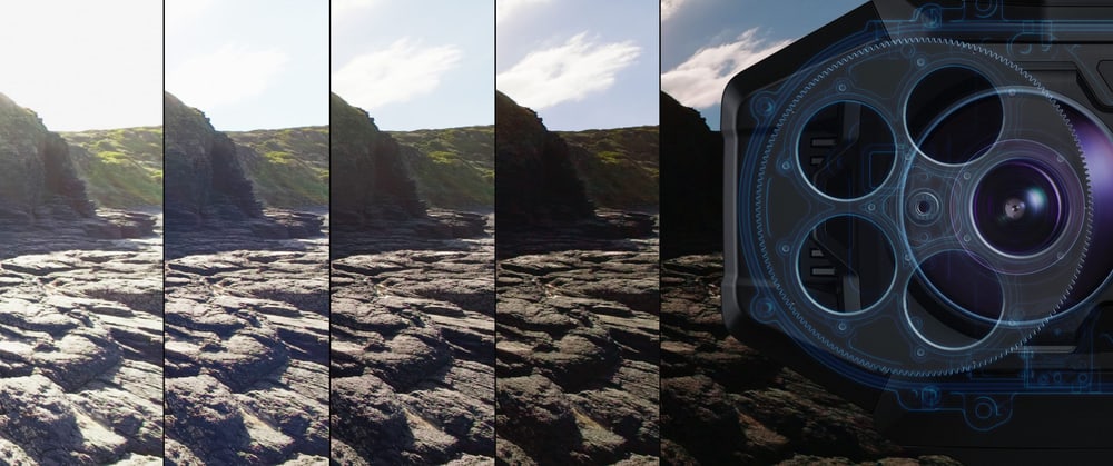 Blackmagic URSA Cine Immersive – ND filtry 2 až 8 EV