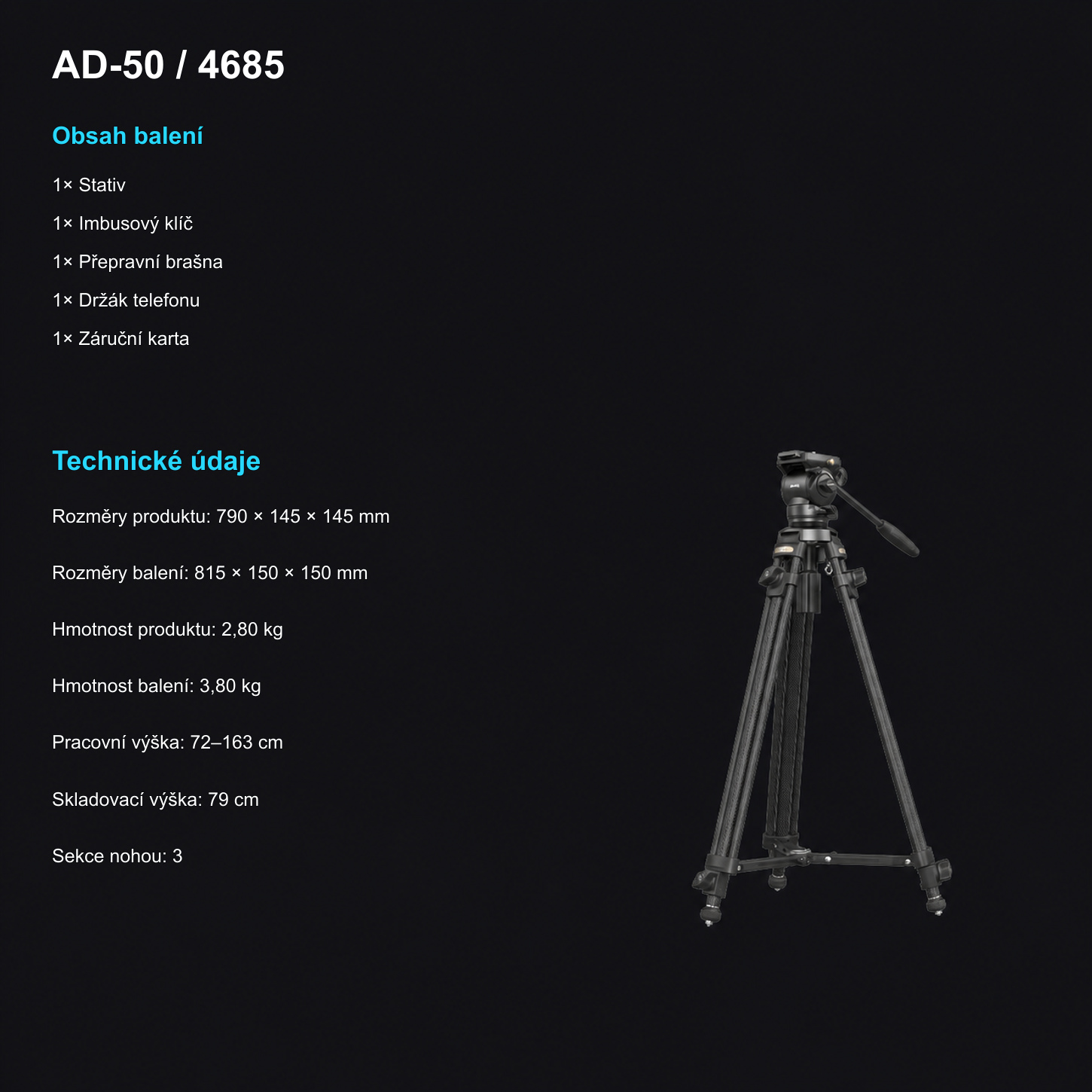 SmallRig AD-50 Lite 4684 – česká infografika – 11/12
