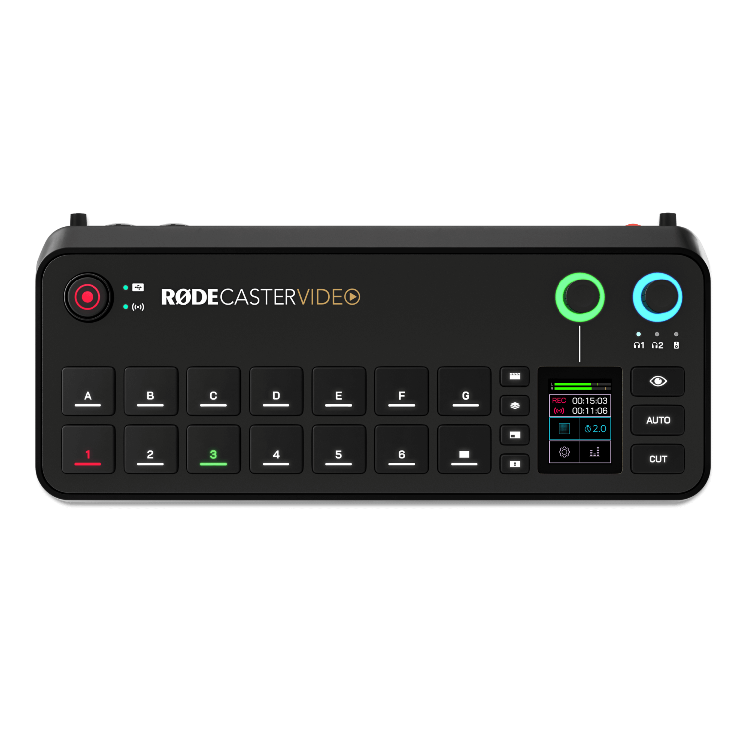 All-in-one Full HD video and audio production console for switching, scene creation, professional mixing, recording and direct streaming.