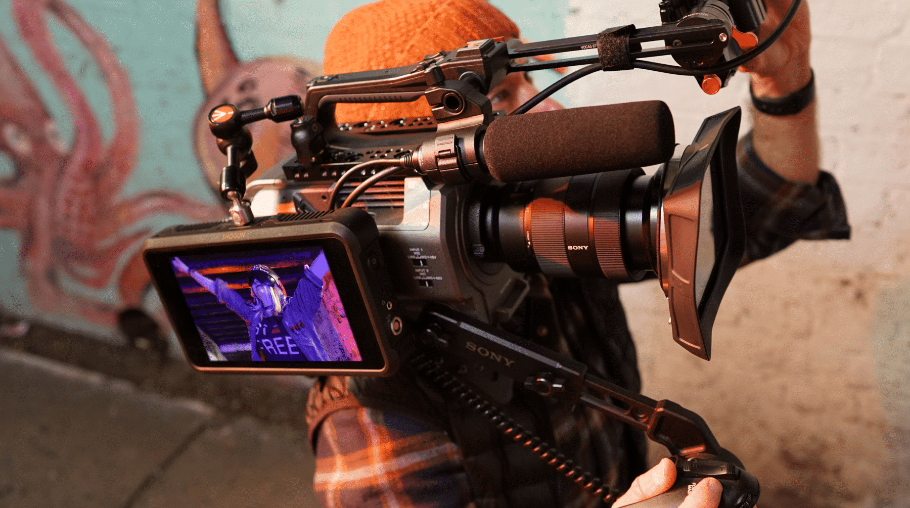 Atomos Shogun Classic při produkci