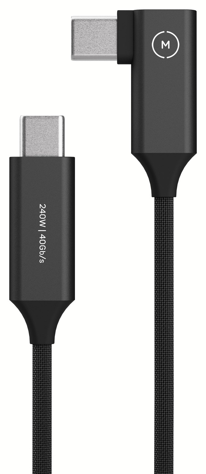 Moment SuperFlex kabel USB-C, úhlový a rovný, 23 cm