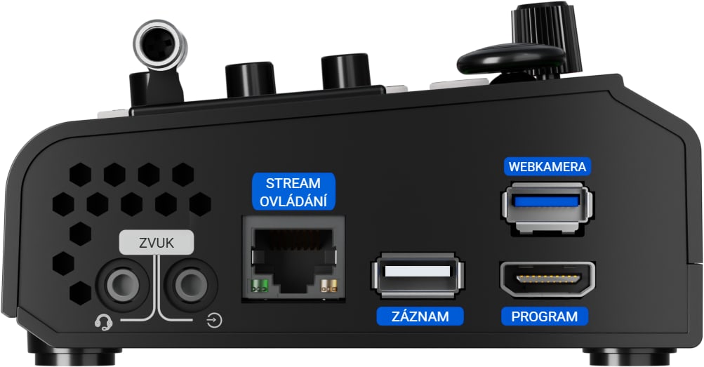 Konektory na boku