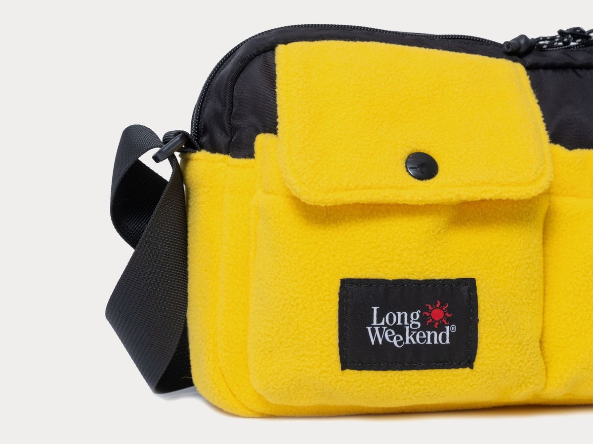 Front flap pocket with snap, Santa Fe Yellow Fleece