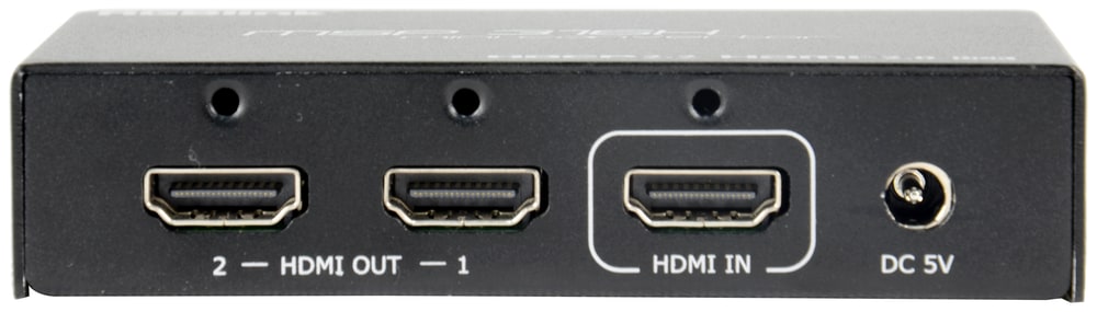 Jeden vstup HDMI 2.0, dva výstupy