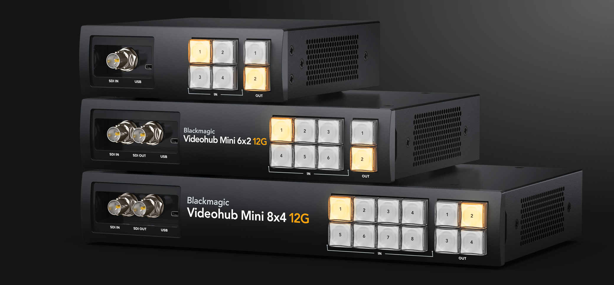 Blackmagic Videohub Mini 4x2 12G – ovládání