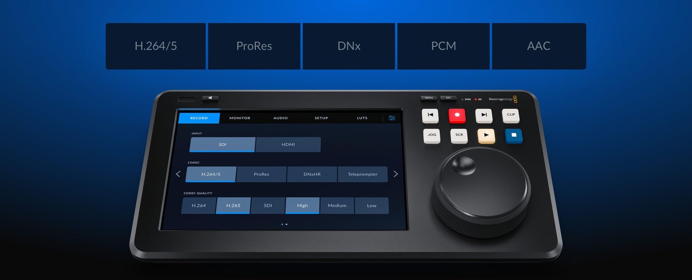 HyperDeck Shuttle 4K Pro – ProRes, DNx, H.264 a H.265